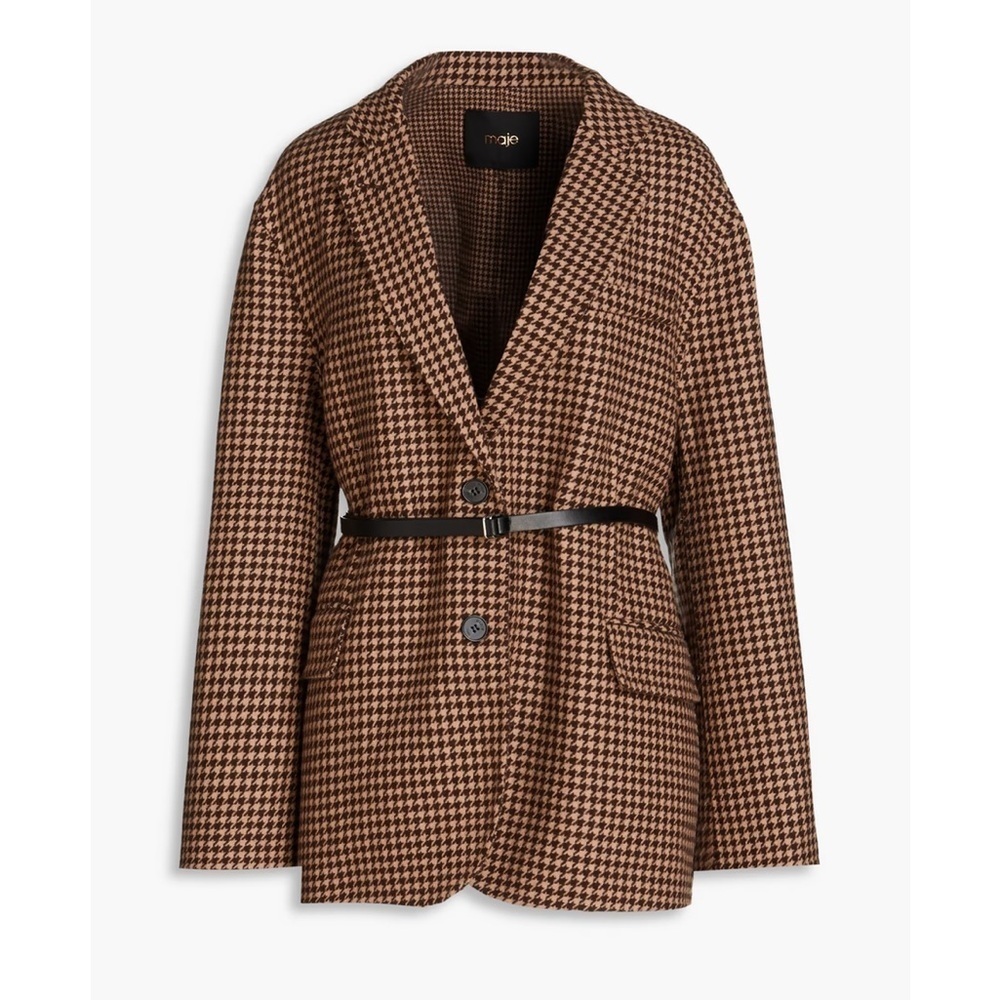 NWT Maje Abrigo oversize de pata de gallo